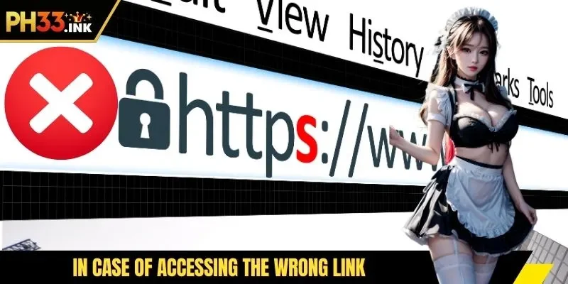 In case of accessing the wrong link