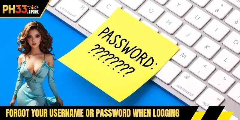 Forgot your username or password when logging in